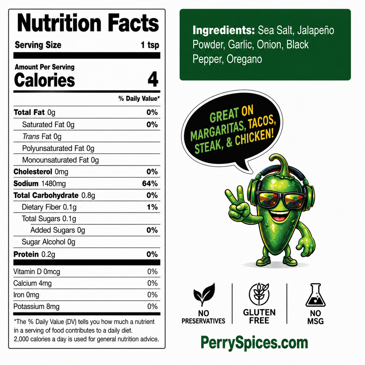 Jalapeño Pop Salt | 8.5 oz