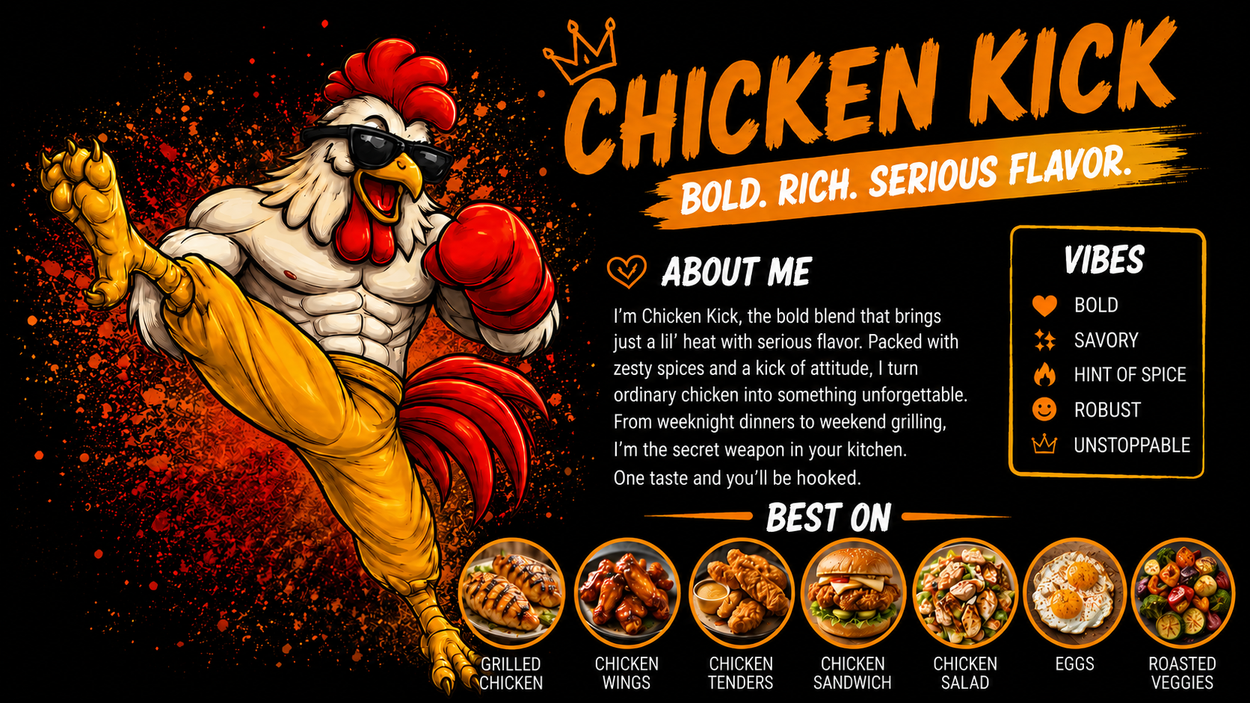 Chicken Kick | 6.6 oz Shaker
