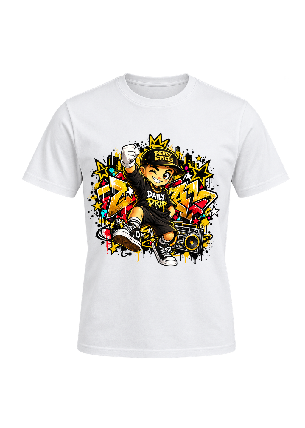 Perry Spices Daily Drip Urban Street Tee – White