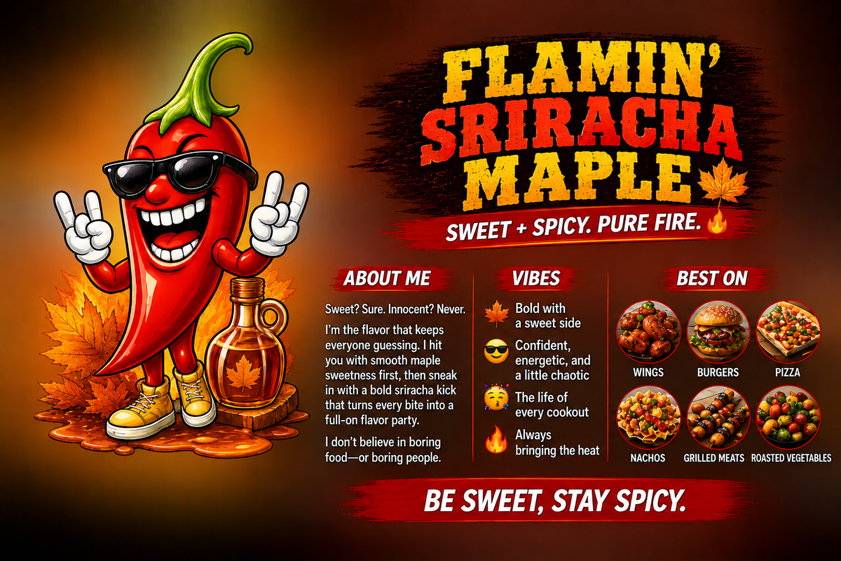 Flamin' Sriracha Maple | 4.8oz Shaker
