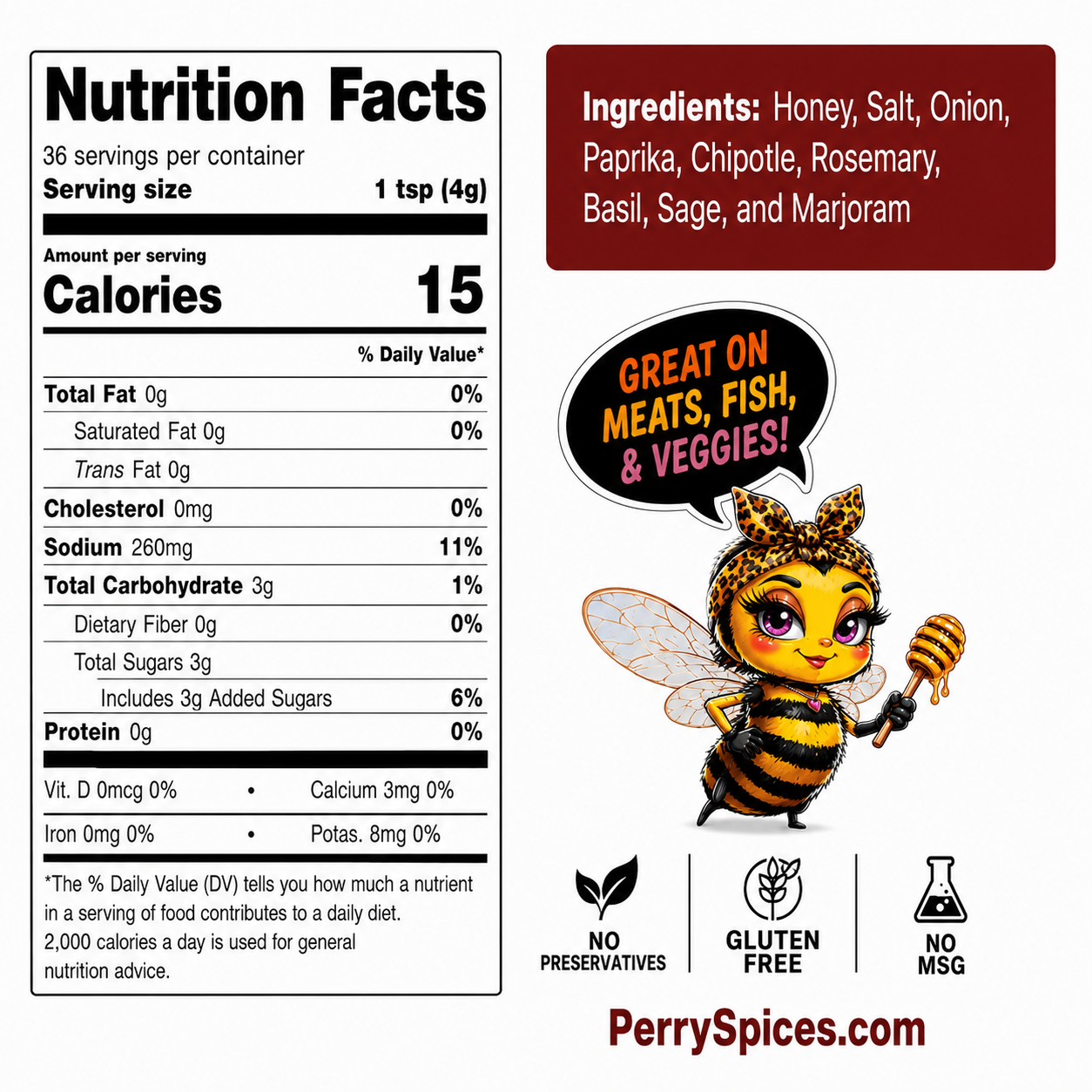 Honey Chipotle Charm | 5.1 oz Shaker