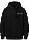 A black pullover hoodie with 'PERRY SPICES' printed in white capital letters on the left chest, shown against a plain white background.
