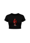 Sassy Sriracha Maple Black Crop Tee