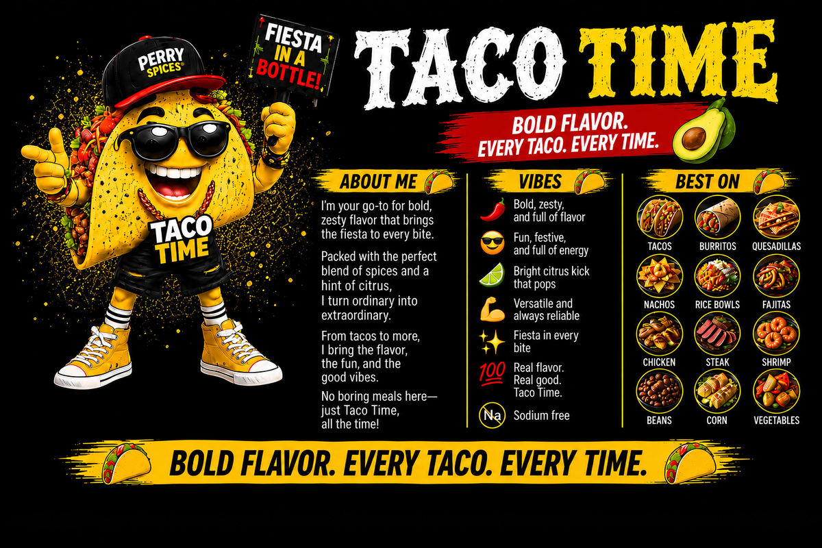 Taco Time | 4.1 oz Shaker