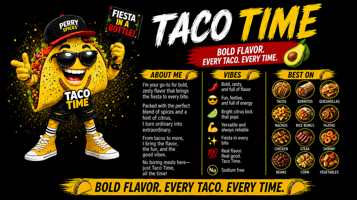 Taco Time | 4.1 oz Shaker