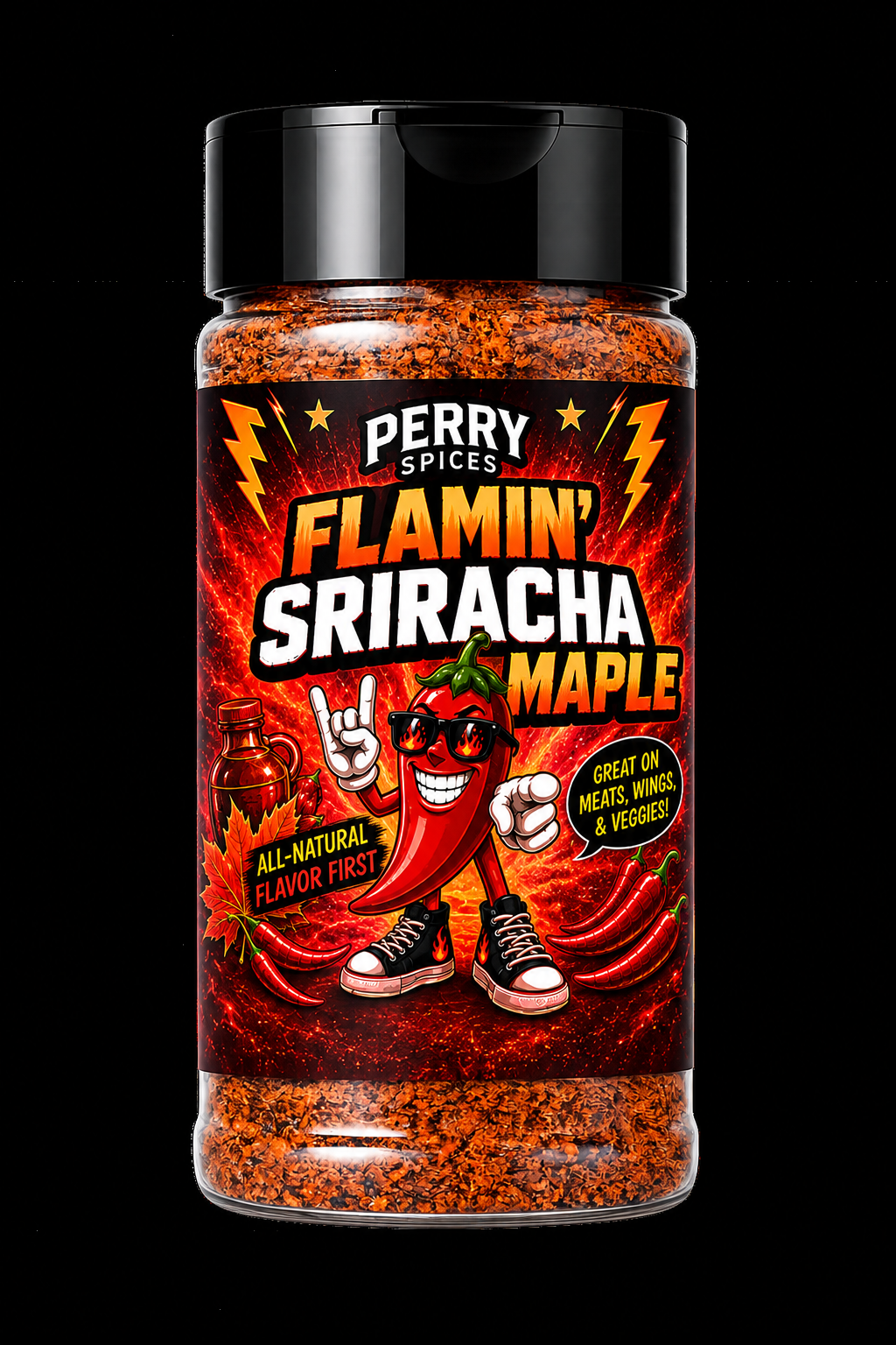 Flamin' Sriracha Maple | 4.8oz Shaker