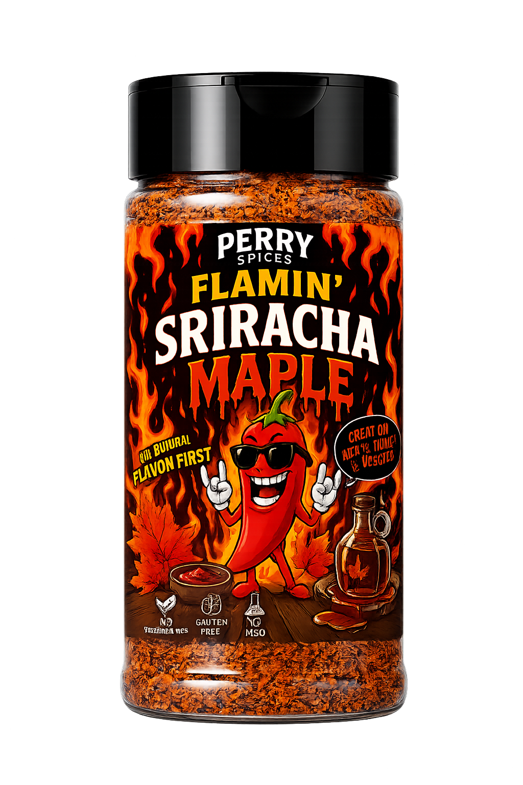 Flamin' Sriracha Maple | 4.8oz Shaker